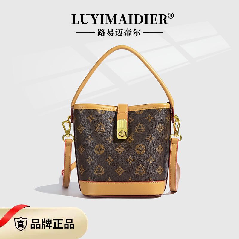 2025 Новая сумка-ведро Sense, классическая сумка с принтом, большая вместимость, сумка через плечо для поездок на работу