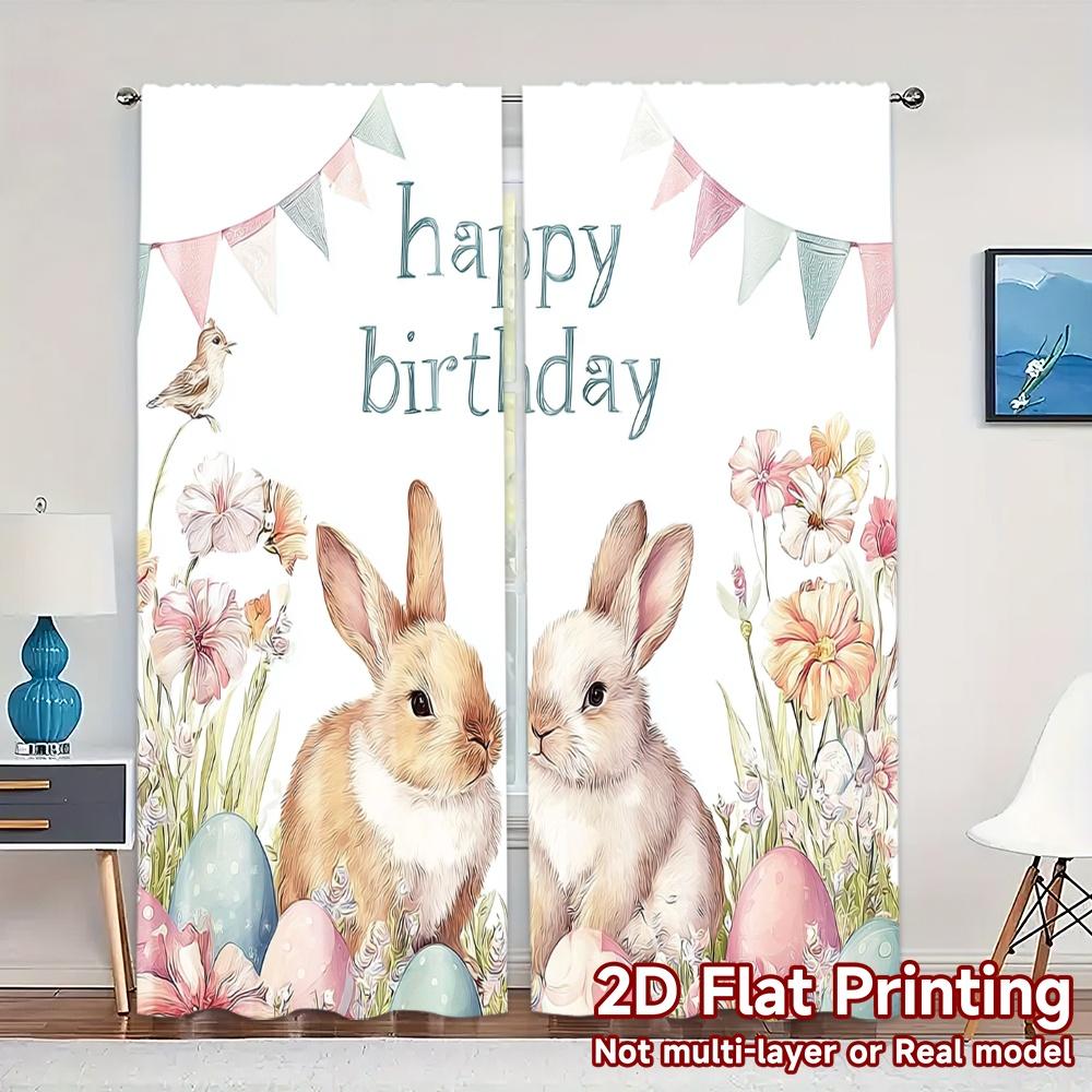 2pcs 2D FLAT PRINTING Curtains (Without Rod) Birthday Bunnies(2) Modern Curtain Fabric Machine Washable Fabric Curtains Gifts 100*130 Grommet Top 1pcs
2pcs 2D FLAT PRINTING Curtains (Without Rod) Birthday Bunnies(2) Modern Curtain Fabric Machine Washable Fabric Curtains Gifts 100*130 Grommet Top 1pcs