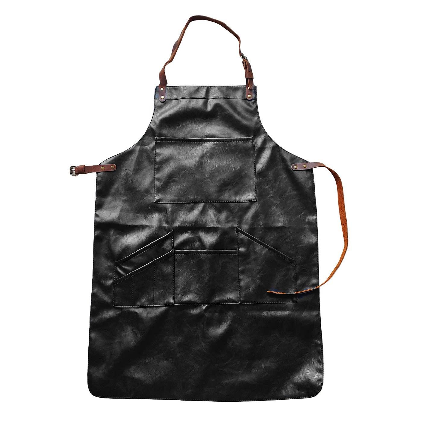 Soft Leather Pu Apron Waterproof And Oil-Proof Overalls Leather Straps Kitchen Catering Apron
Soft Leather Pu Apron Waterproof And Oil-Proof Overalls Leather Straps Kitchen Catering Apron