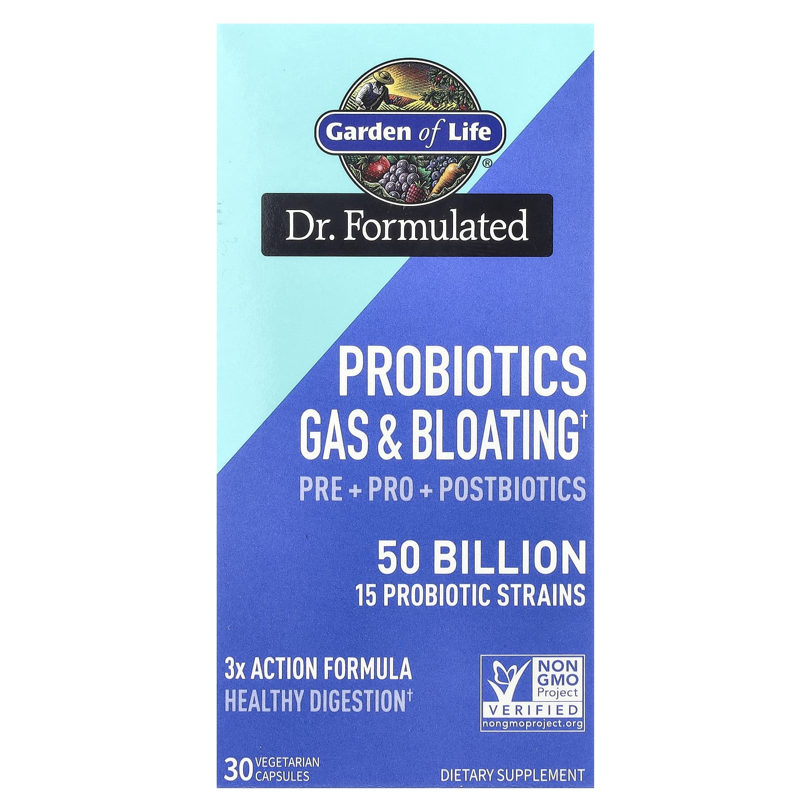 Probiotics Gas & Bloating, 50 Billion, 30 Veggie Caps
Probiotics Gas & Bloating, 50 Billion, 30 Veggie Caps