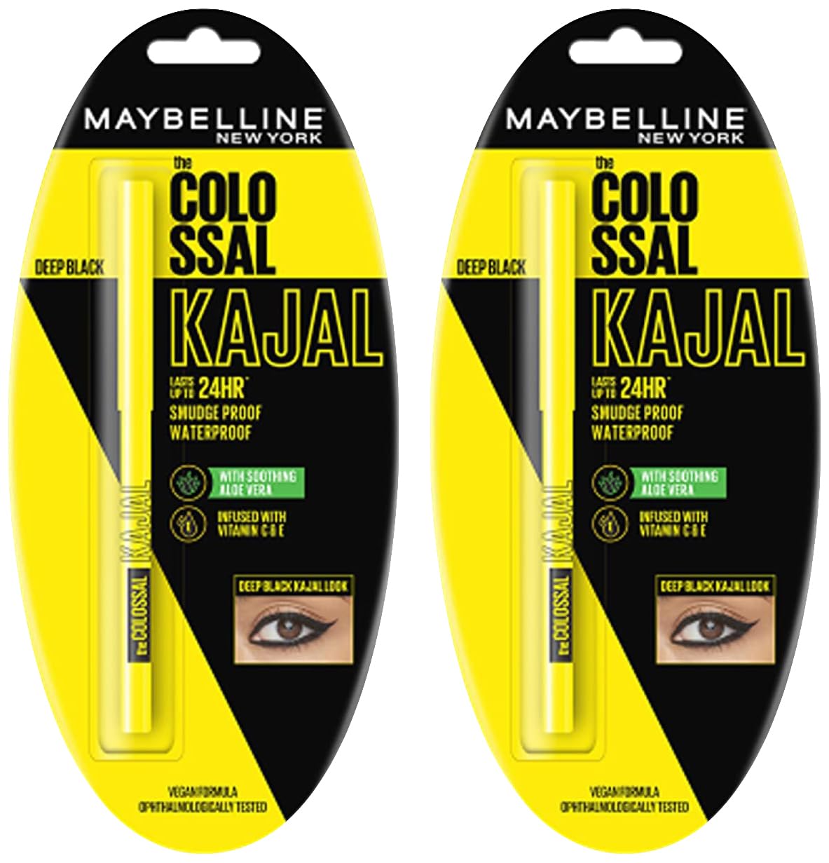 Maybelline New York Colossal Kajal Intense Black 24H Waterproof Smudge Proof Eyeliner Pencil Long Lasting Eye Makeup 0.35g Pack Of 2
Maybelline New York Colossal Kajal Intense Black 24H Waterproof Smudge Proof Eyeliner Pencil Long Lasting Eye Makeup 0.35g Pack Of 2