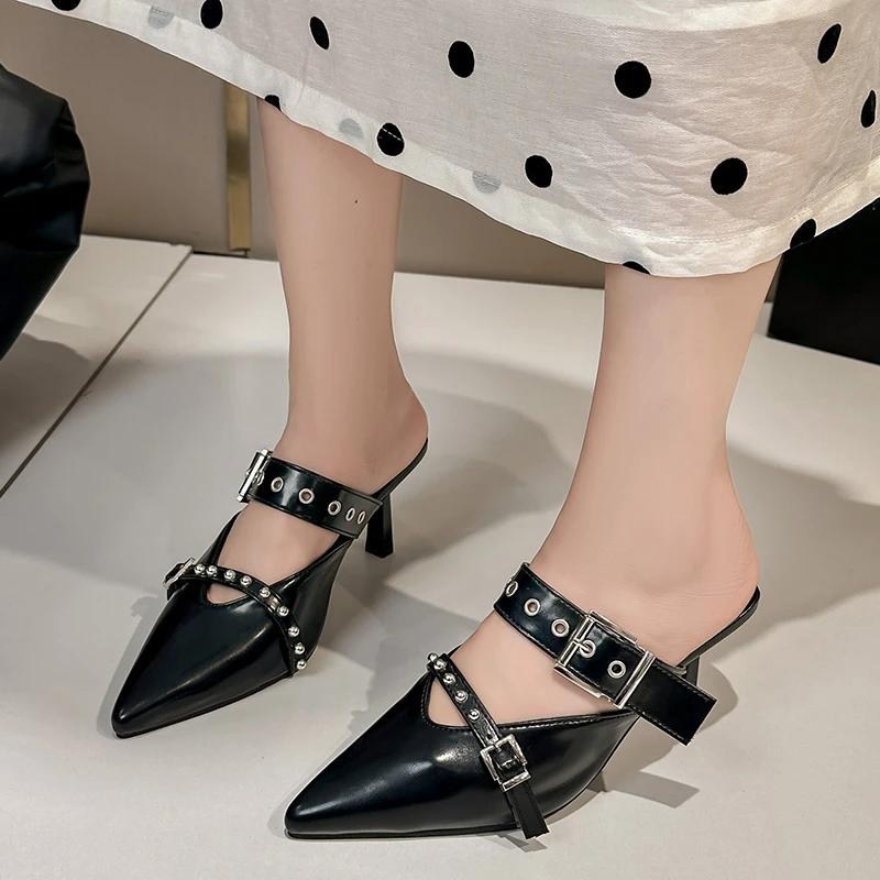 Мода 2025Женские туфли-лодочки Новый тренд Панк Готика Металлическая пряжка Каблуки Женские Летние Острый носок Вечерние туфли Мода Роскошь 35 чёрный
Мода 2025Женские туфли-лодочки Новый тренд Панк Готика Металлическая пряжка Каблуки Женские Летние Острый носок Вечерние туфли Мода Роскошь 35 чёрный