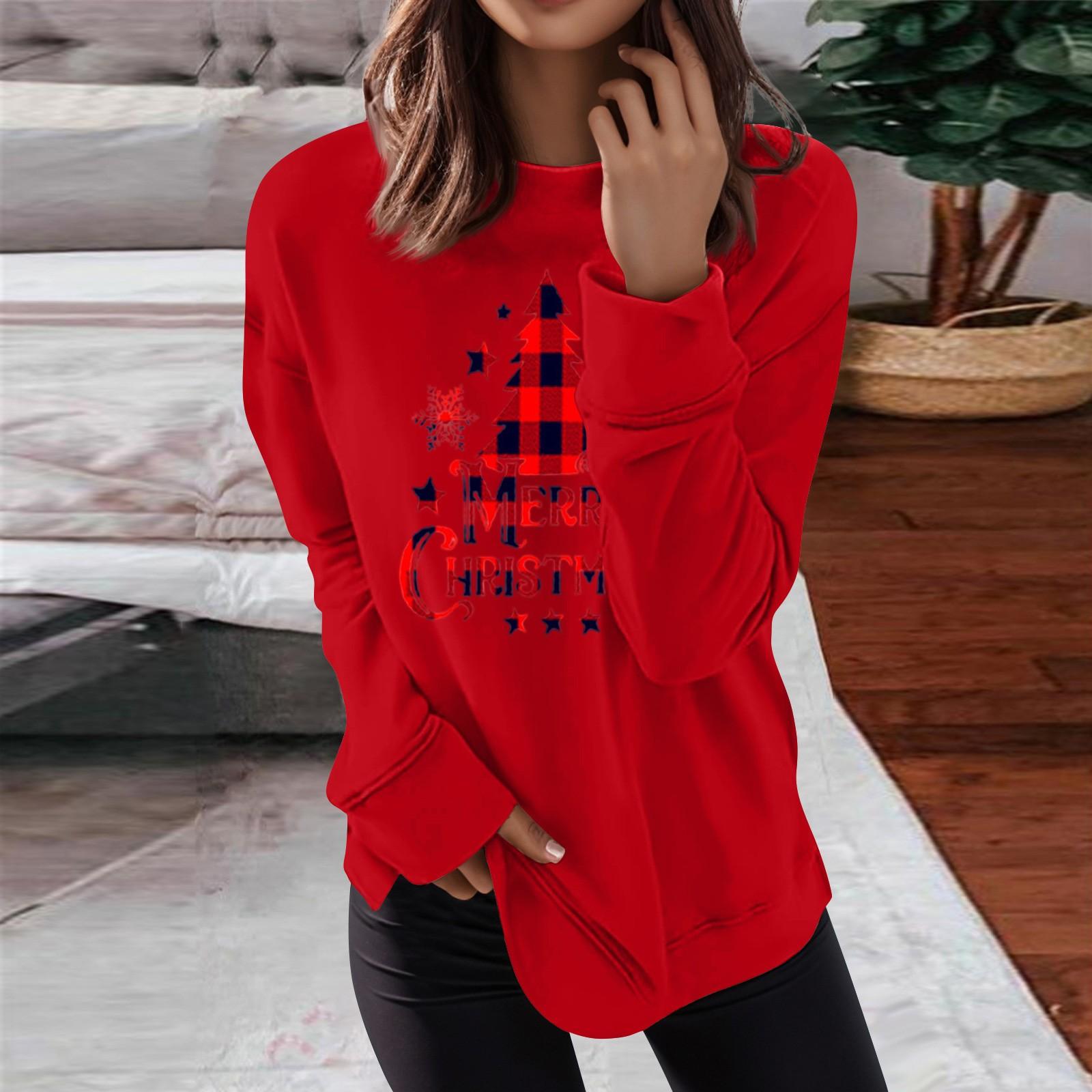 Женская мода повседневная елка с принтом круглый вырез длинный рукав топ XL красный
Женская мода повседневная елка с принтом круглый вырез длинный рукав топ XL красный