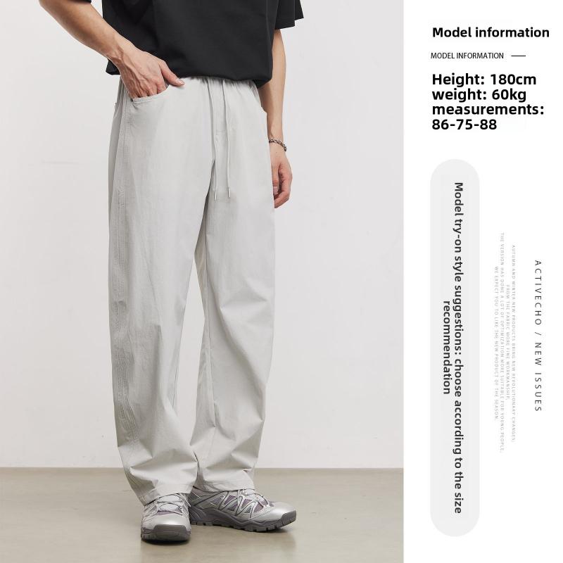 Lightweight and breathable casual pants for men, summer drawstring waist, simple and versatile, loose straight wide-leg pants XXXXL сірий
Lightweight and breathable casual pants for men, summer drawstring waist, simple and versatile, loose straight wide-leg pants XXXXL сірий