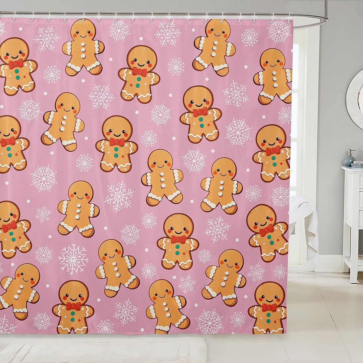 Pink Christmas Shower Curtain,Christmas Nutcracker Bathroom Shower Curtain Sets,Dreamy Castle Princess Fabric Shower Curtain W60H190(CM)-1 Pcs
Pink Christmas Shower Curtain,Christmas Nutcracker Bathroom Shower Curtain Sets,Dreamy Castle Princess Fabric Shower Curtain W60H190(CM)-1 Pcs