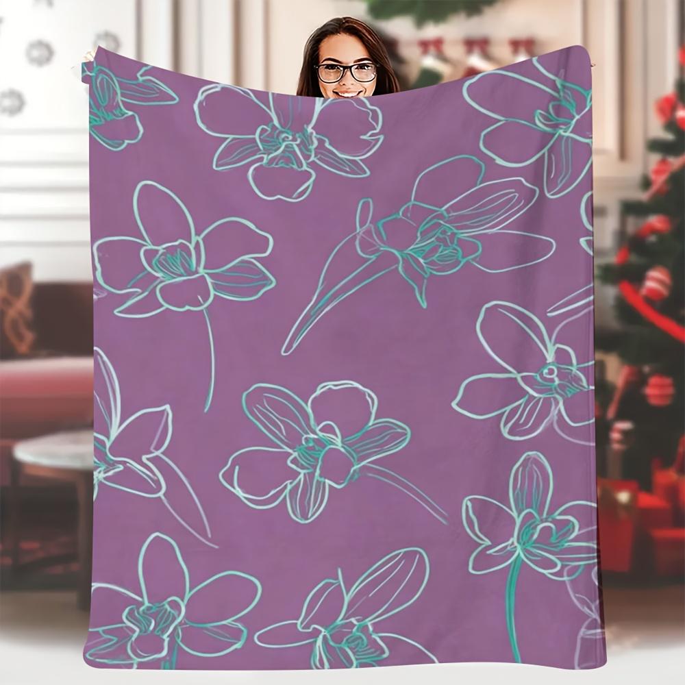 1pc Extra Large 60x80 Inch Soft Warm Blanket - Lightweight Lilac Purple Floral-like pattern Throw for Bed, Couch, Camping 70x100cm28x39in
1pc Extra Large 60x80 Inch Soft Warm Blanket - Lightweight Lilac Purple Floral-like pattern Throw for Bed, Couch, Camping 70x100cm28x39in