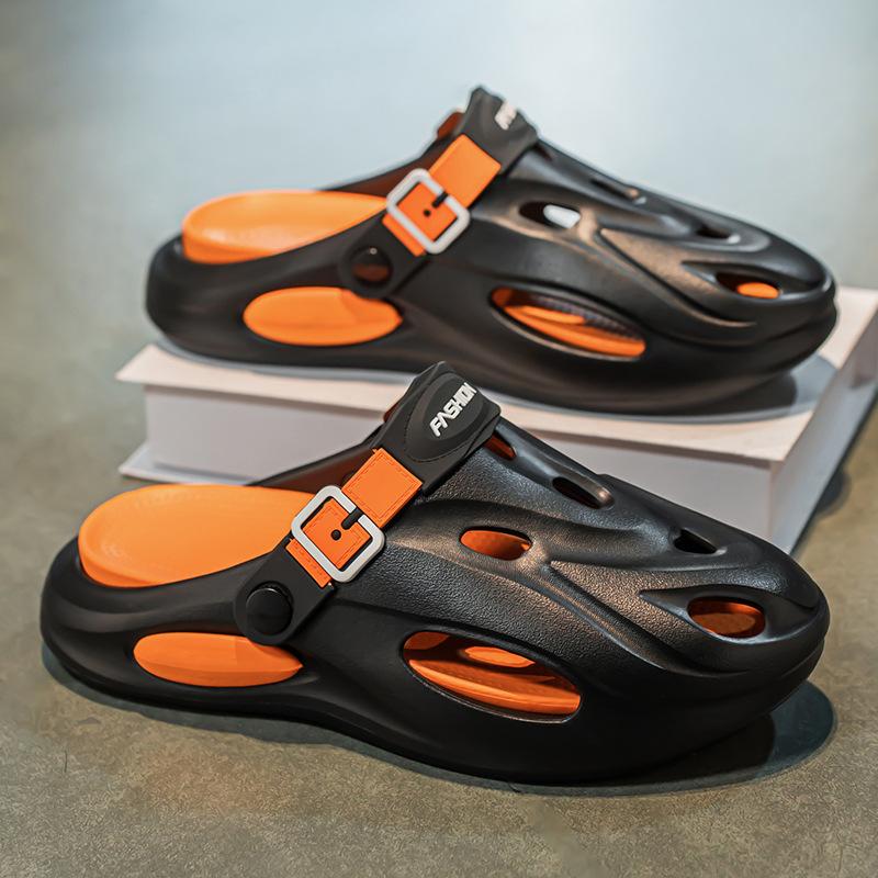 Літні чоловічі модні пляжні босоніжки Сабо Тапочки на товстій підошві Водонепроникні протиковзкі босоніжки В єтнамки Нековзке м яке взуття з дірок EVA 44-45 чорний
Літні чоловічі модні пляжні босоніжки Сабо Тапочки на товстій підошві Водонепроникні протиковзкі босоніжки В єтнамки Нековзке м яке взуття з дірок EVA 44-45 чорний