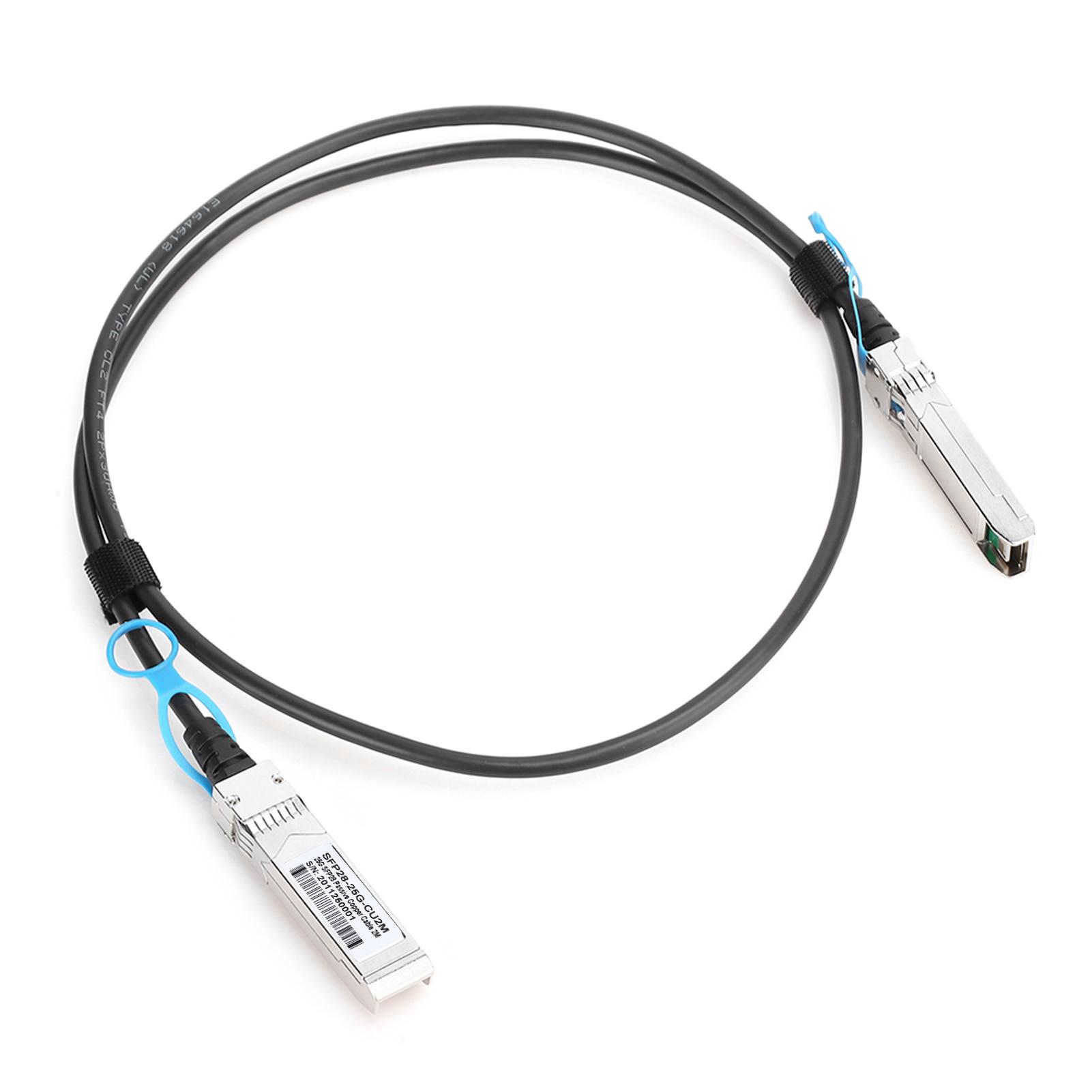 DAC Cable 25G Single Channel SFP to SFP Large Data High Speed Transmission Copper Wire(2 mètres ) 1m / 3.3ft 
DAC Cable 25G Single Channel SFP to SFP Large Data High Speed Transmission Copper Wire(2 mètres ) 1m / 3.3ft
