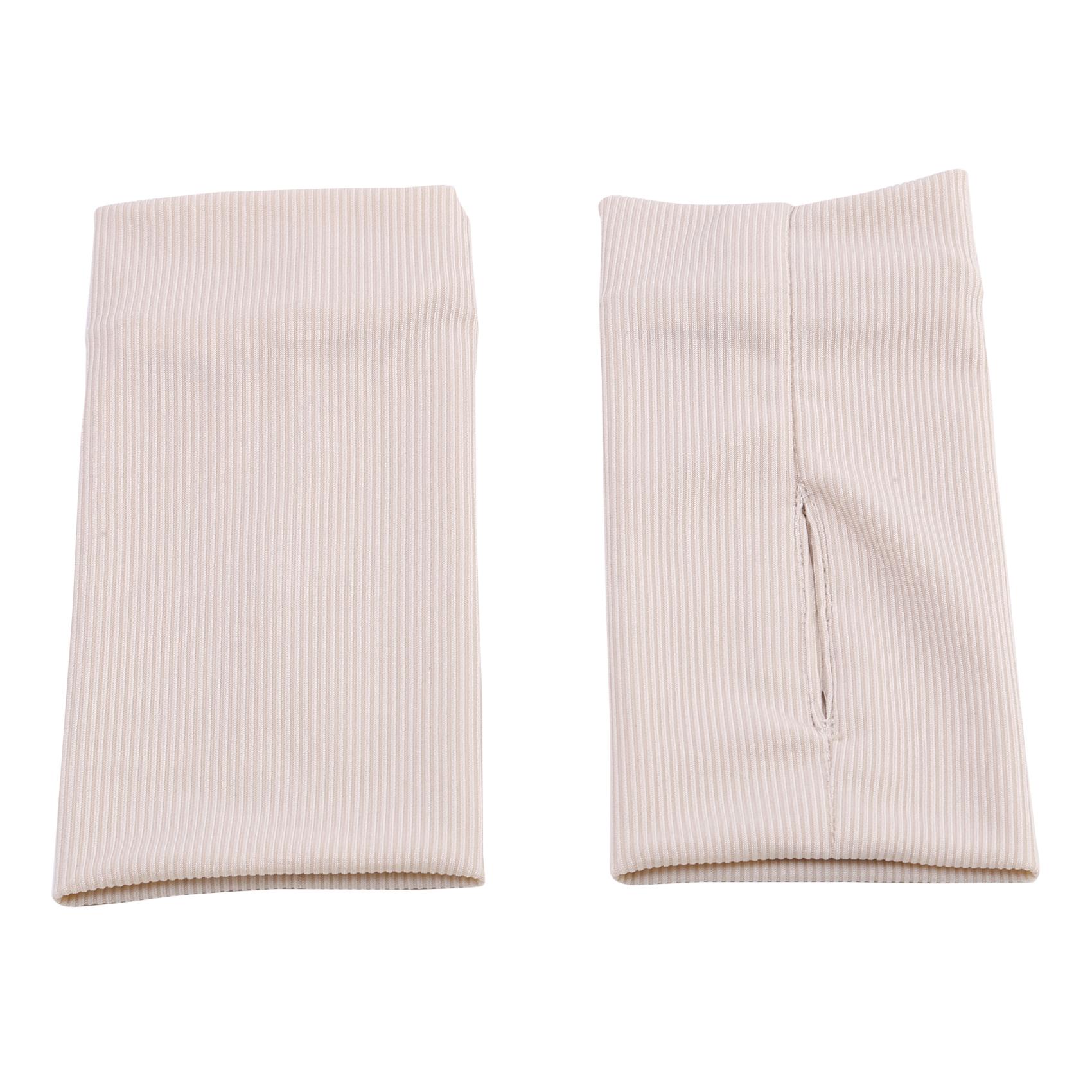 Дышащие тонкие перчатки из ледяного шелка, анти-УФ-перчатки для кусания ногтей, летние солнцезащитные перчатки с половиной пальца one size бежевый