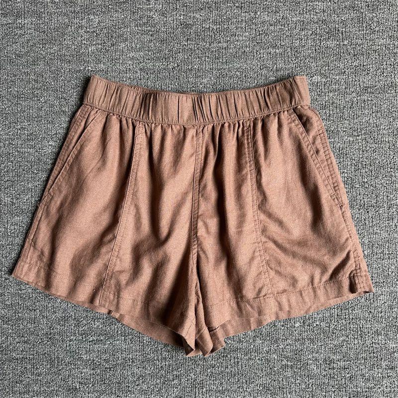 Fashion Elastic Waist Cotton and Linen Casual Minimalist Thin Shorts falls powder coffee, cotton and linen shorts 2X
Fashion Elastic Waist Cotton and Linen Casual Minimalist Thin Shorts falls powder coffee, cotton and linen shorts 2X