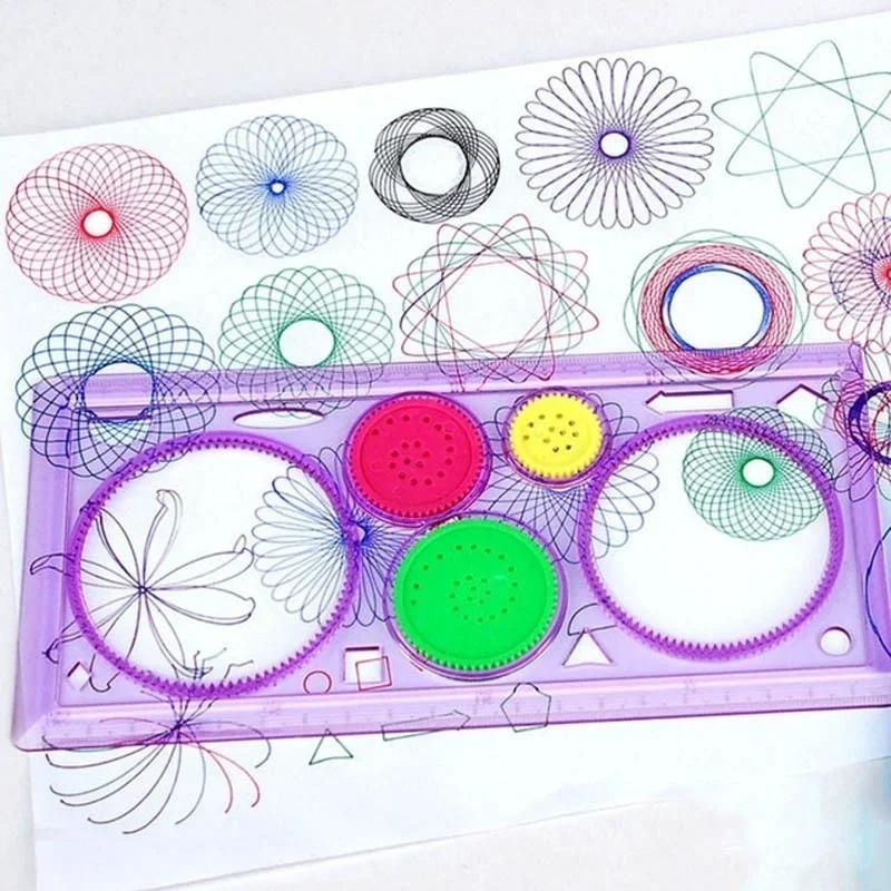 Painting Multi-function Puzzle Spirograph Geometric Ruler Drafting Tools for Students Drawing Toys Children Learning Art Tool
Painting Multi-function Puzzle Spirograph Geometric Ruler Drafting Tools for Students Drawing Toys Children Learning Art Tool