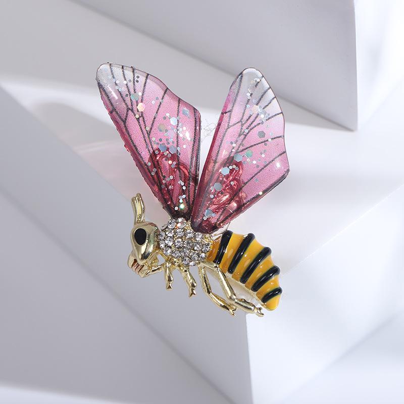 Модная и стильная брошь в виде пчелы с бриллиантами в виде капли масла, симпатичное и элегантное пальто с насекомыми, костюм и аксессуары