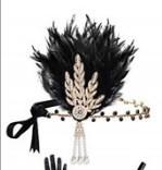 Women Vintage Feather Headband Black Rhinestone Beaded Sequin Hair Band Vintage Headpiece Flapper Feather Headdress
Women Vintage Feather Headband Black Rhinestone Beaded Sequin Hair Band Vintage Headpiece Flapper Feather Headdress