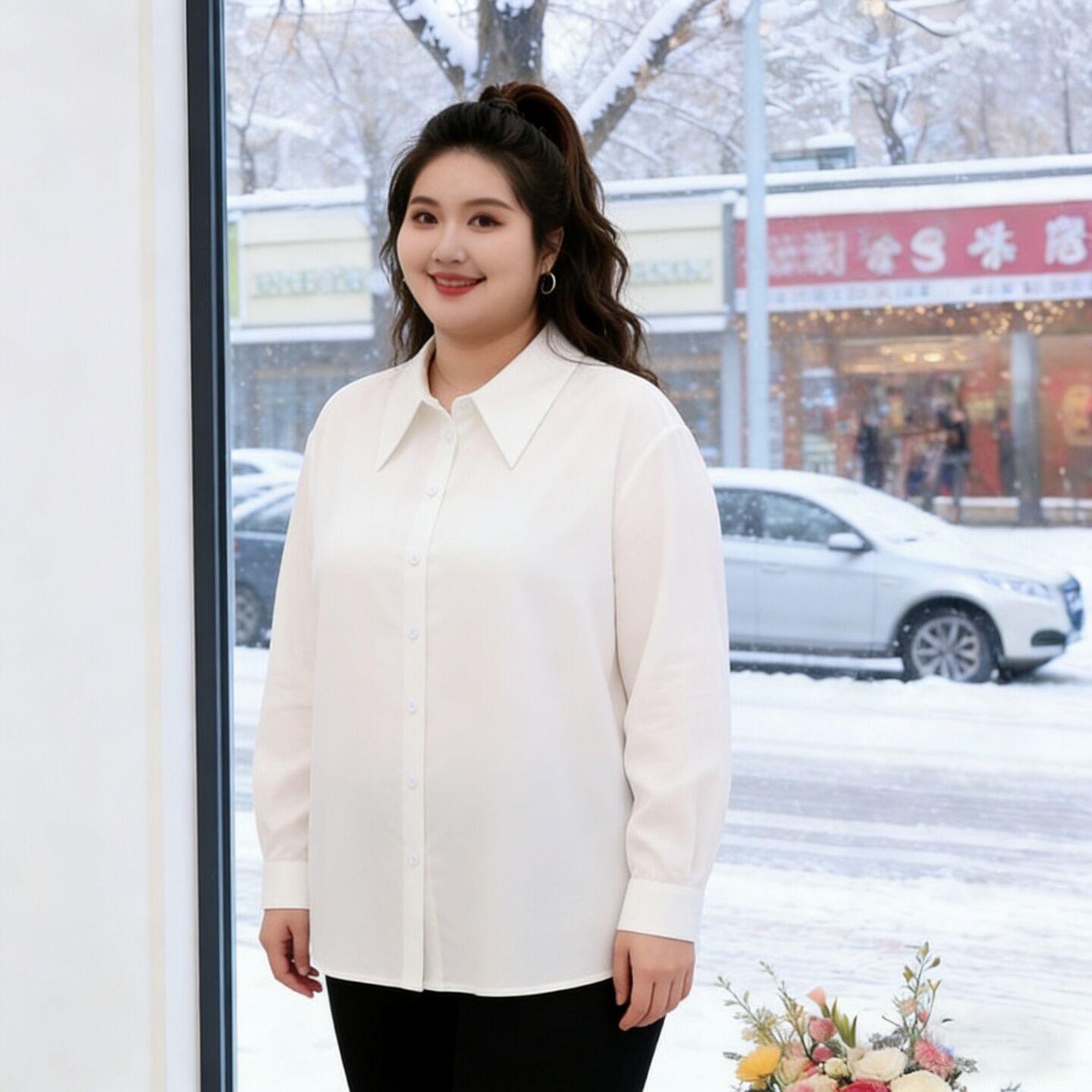 Plus Size Women s Slimming Long Sleeve Shirt - Black/White, Professional & Casual Wear for Spring & Autumn 4XL белый
Plus Size Women s Slimming Long Sleeve Shirt - Black/White, Professional & Casual Wear for Spring & Autumn 4XL белый