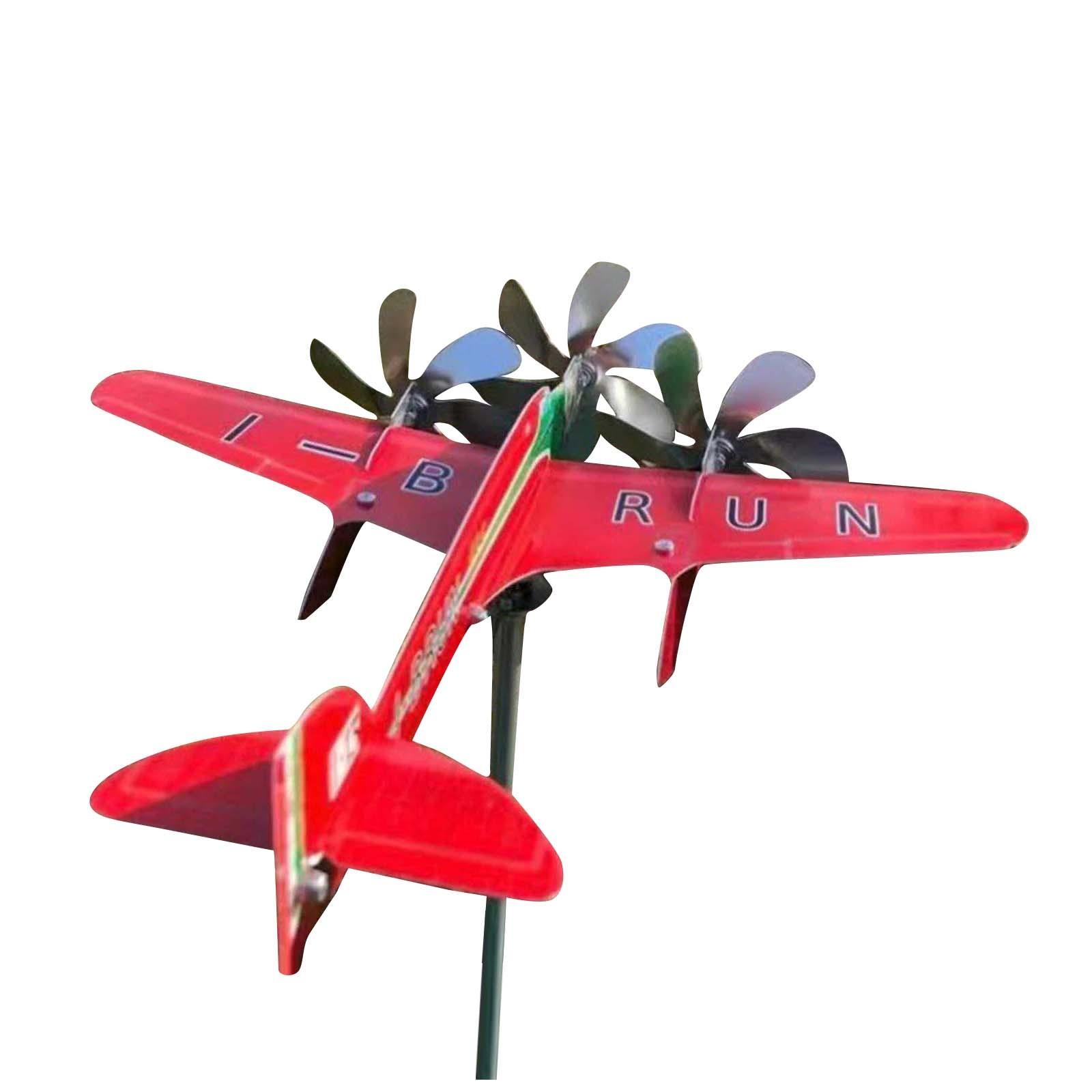 (SU)Украшение сада Вращающийся самолет Металл Красный Самолет Ветряная мельница
(SU)Украшение сада Вращающийся самолет Металл Красный Самолет Ветряная мельница