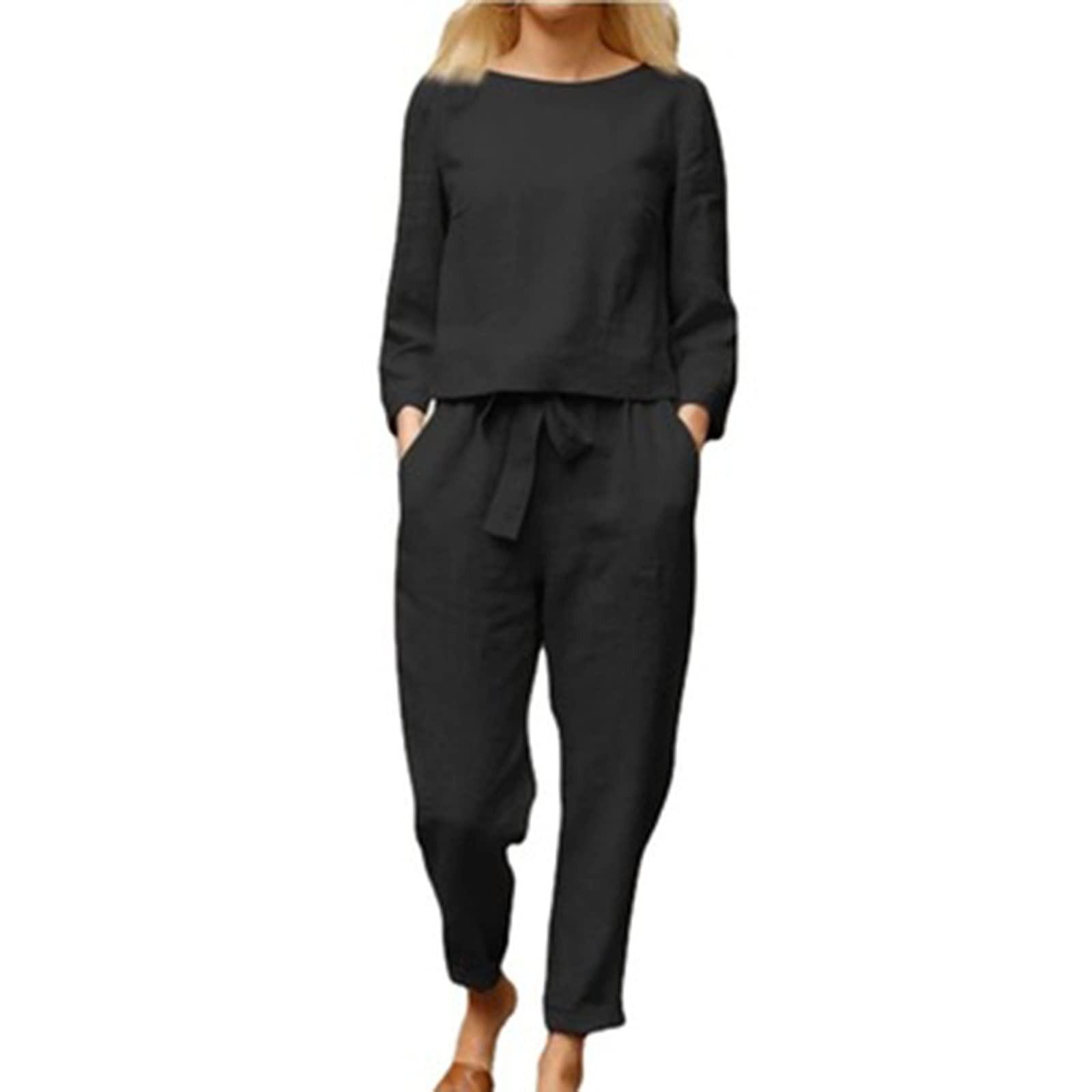 Women s Fashion Colour Casual Suit Loose Round Neck Top Long Pants Set M чорний
Women s Fashion Colour Casual Suit Loose Round Neck Top Long Pants Set M чорний