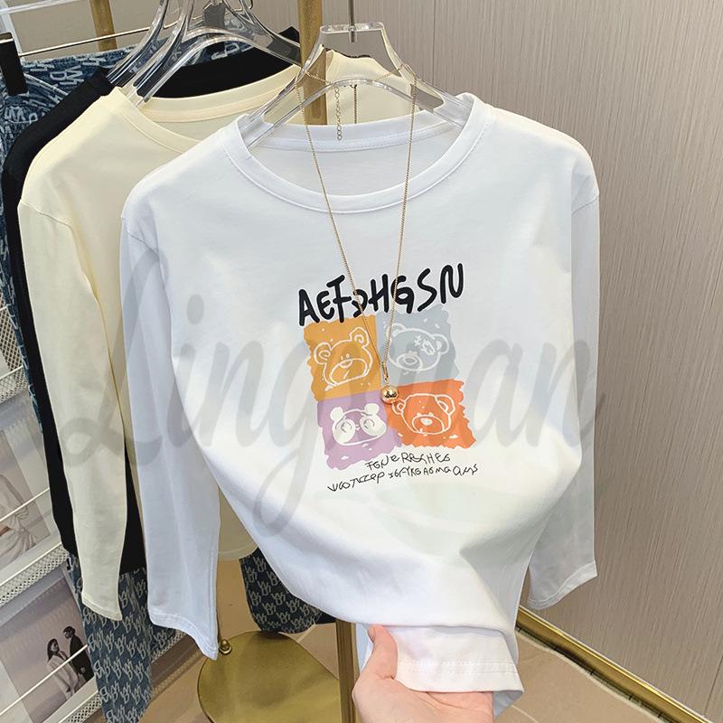 Korean Cartoon Print Long Sleeve White T-shirt - Women s Versatile Autumn/Winter Top 3XL
Korean Cartoon Print Long Sleeve White T-shirt - Women s Versatile Autumn/Winter Top 3XL