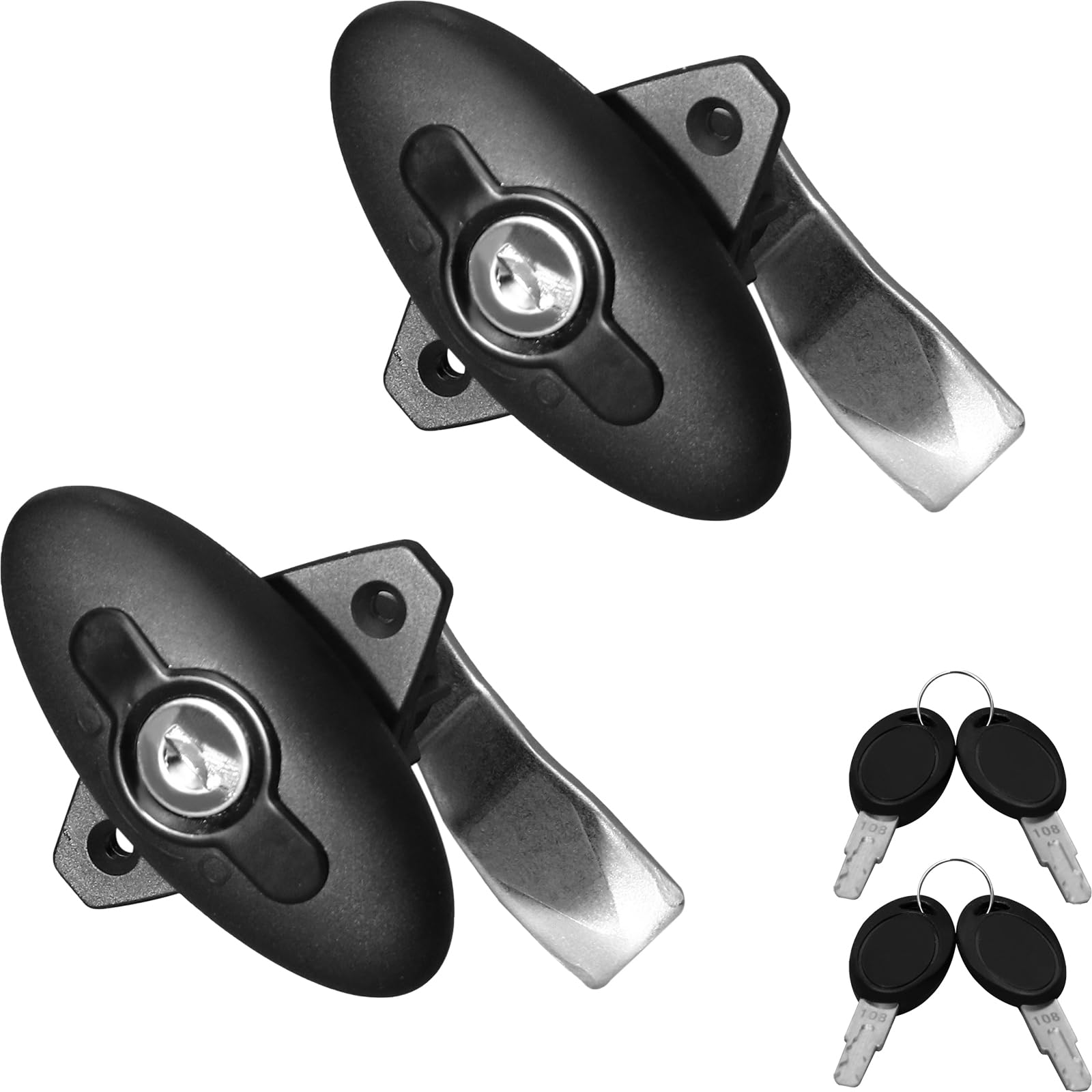 HWHongRV Camper Shell Lock 2pcs RV Lock Storage Door for Pickup Truck Boat with Right Key Black Zinc Alloy Lock Body T-Handle чорний
HWHongRV Camper Shell Lock 2pcs RV Lock Storage Door for Pickup Truck Boat with Right Key Black Zinc Alloy Lock Body T-Handle чорний