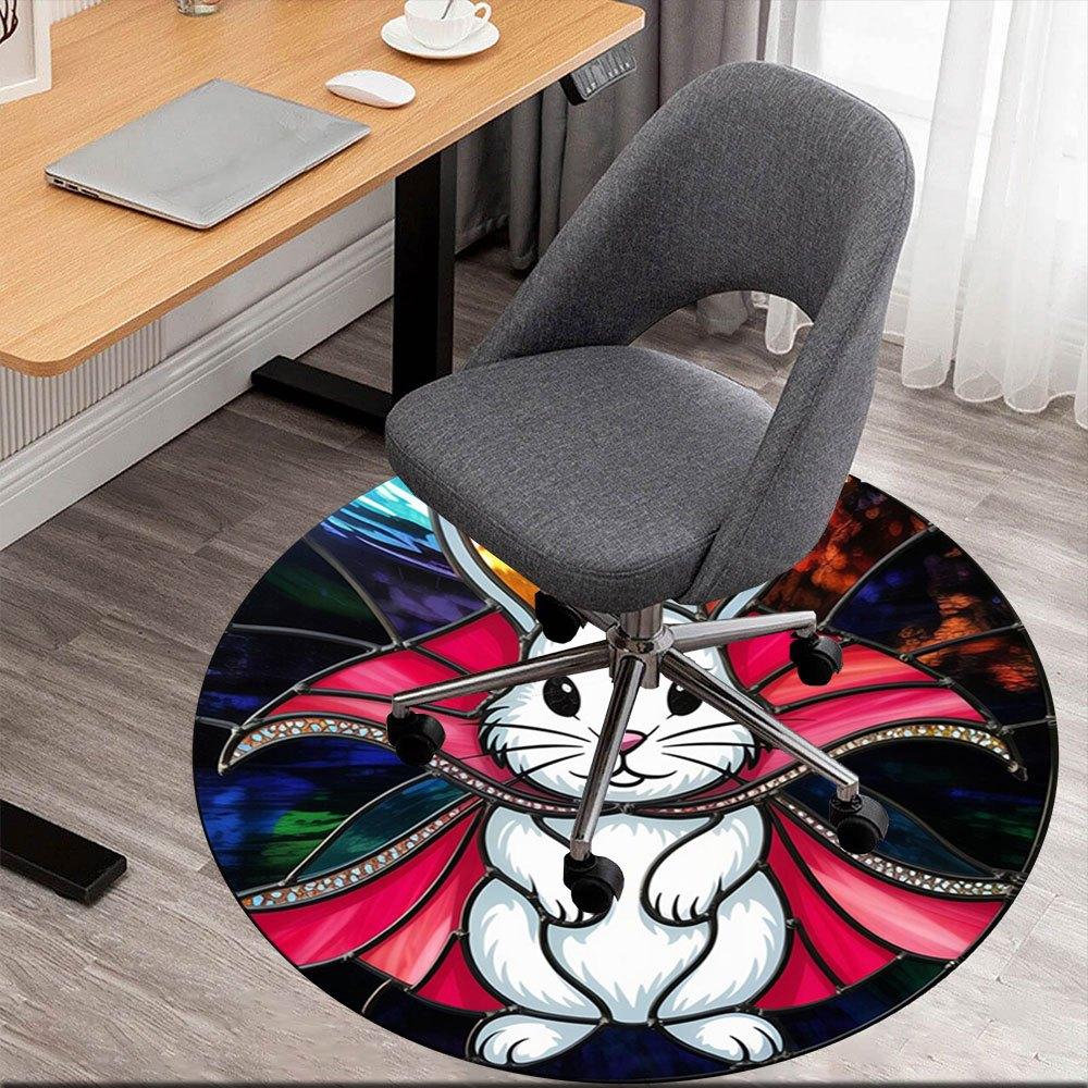 Stained Glass Bunny: Colorful Artwork for Home DecorRound Non-Slip chair mat chair carpet for office Rugs for Office Decor Gift For Valentine s Day Mo 80cm by 80cm
Stained Glass Bunny: Colorful Artwork for Home DecorRound Non-Slip chair mat chair carpet for office Rugs for Office Decor Gift For Valentine s Day Mo 80cm by 80cm