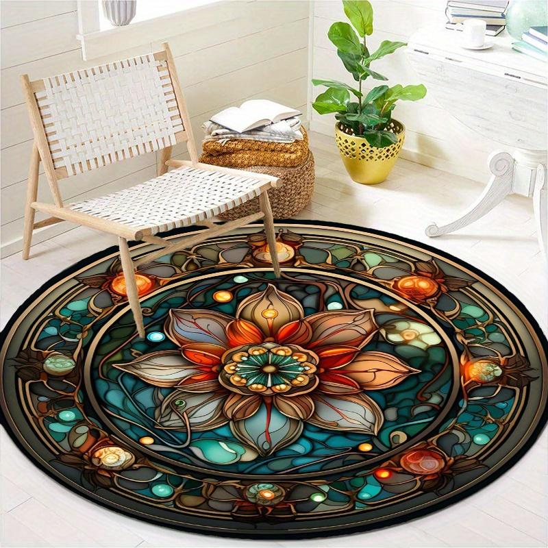 Flower Pattern Round Area Rug Non Slip Floor Mat Office Chair Pad Living Room Bedroom Home Decor Carpet Diameter 60cm
Flower Pattern Round Area Rug Non Slip Floor Mat Office Chair Pad Living Room Bedroom Home Decor Carpet Diameter 60cm