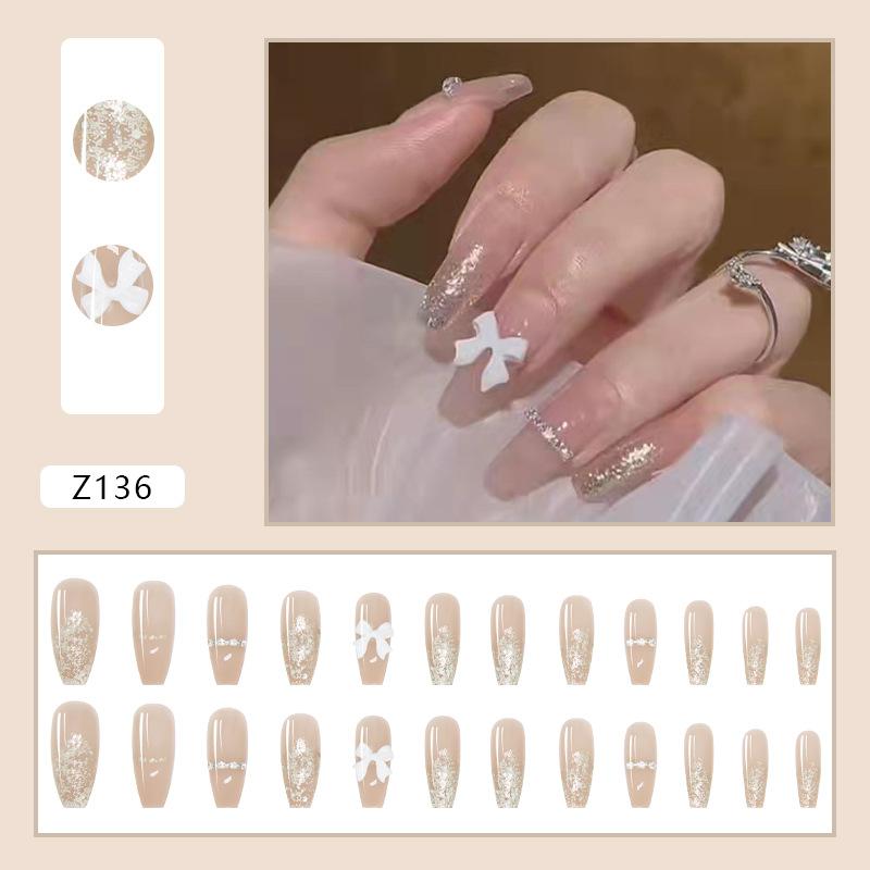 Wearable nail sticker Ice transparent bow nail piece Nail piece Removable nail patch, finished nail sticker
Wearable nail sticker Ice transparent bow nail piece Nail piece Removable nail patch, finished nail sticker