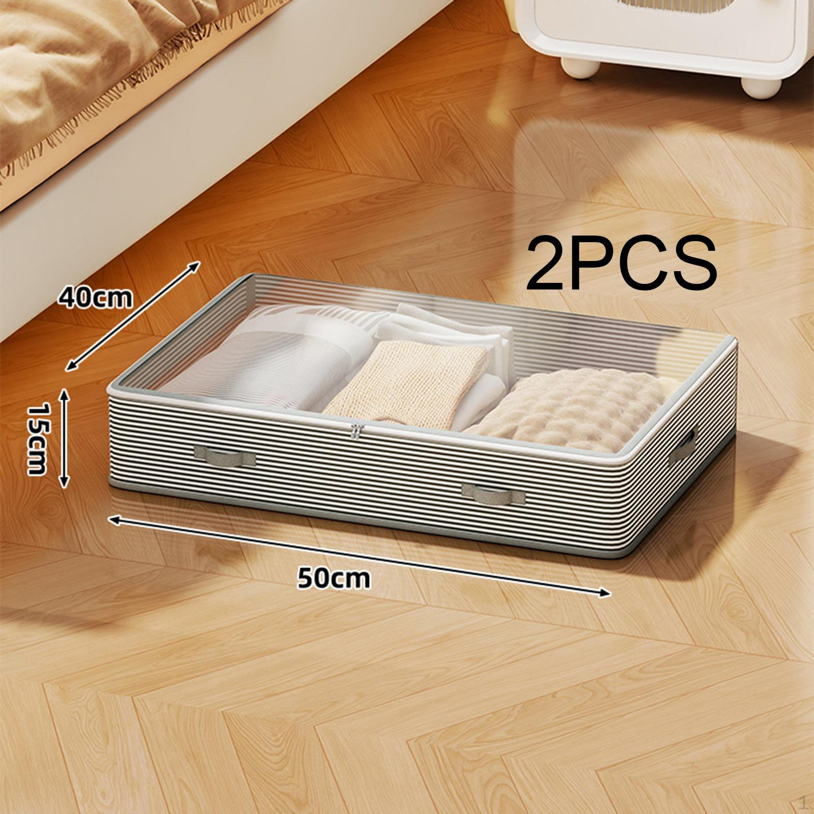 30L Underbed Organizer with Zipper for Pillows And Linens 2 Pieces
30L Underbed Organizer with Zipper for Pillows And Linens 2 Pieces