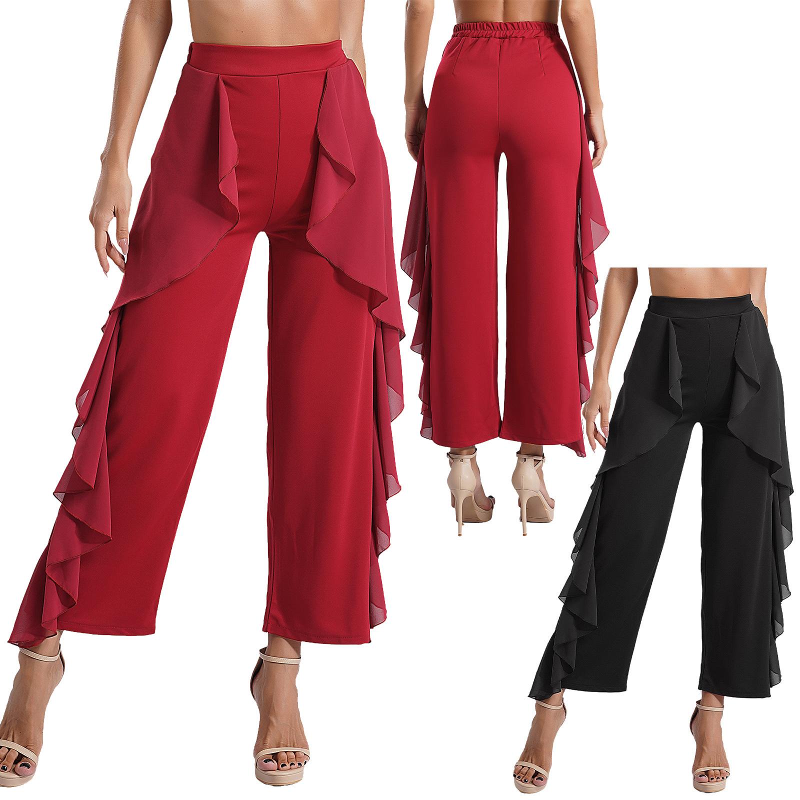 Womens Dance Pants High Waist Wide Leg Ruffled Drape Trousers for Stage Performances and Dance Practice XL чёрный
Womens Dance Pants High Waist Wide Leg Ruffled Drape Trousers for Stage Performances and Dance Practice XL чёрный