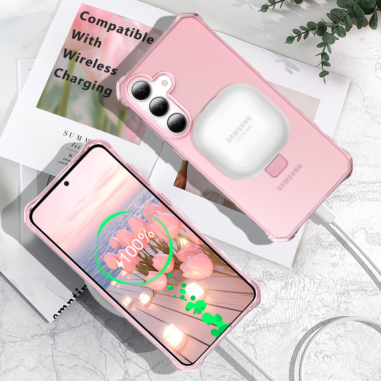 For Samsung Galaxy S25/S24 Case Compatible with MagSafe Matte Kickstand Hybrid Phone Cover Small Wavy Edge Pink
For Samsung Galaxy S25/S24 Case Compatible with MagSafe Matte Kickstand Hybrid Phone Cover Small Wavy Edge Pink