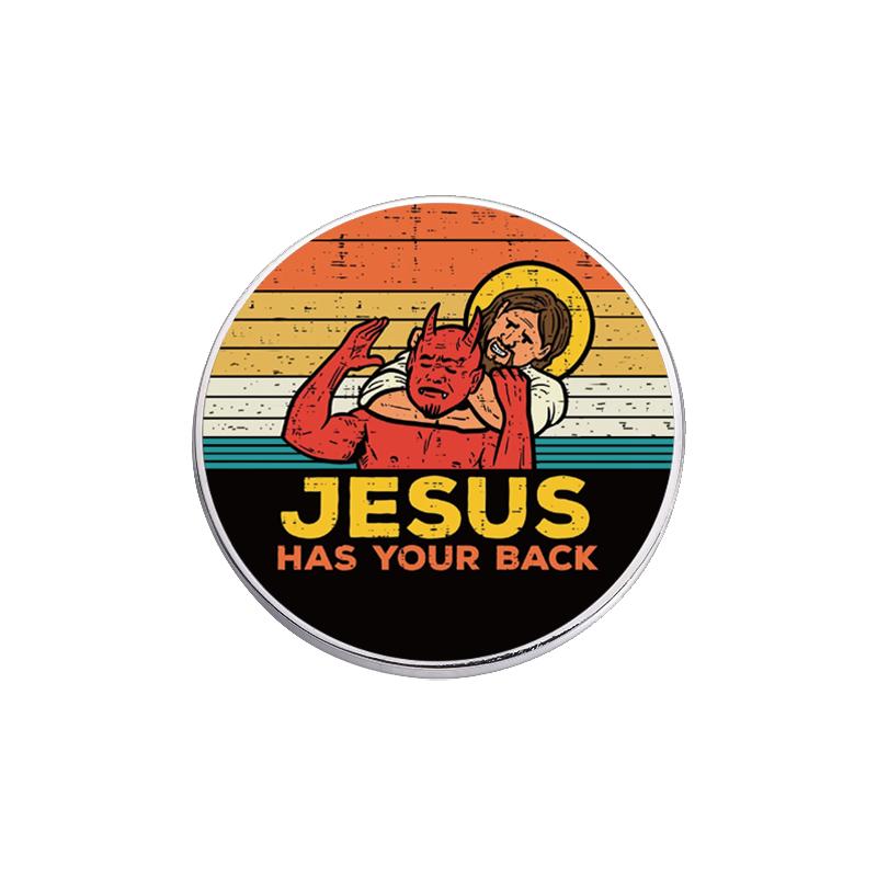 God Jesus UV Printing Pin Black Punk Skull Round Brooches Lapel Badges Jewelry Gift For Friends
God Jesus UV Printing Pin Black Punk Skull Round Brooches Lapel Badges Jewelry Gift For Friends