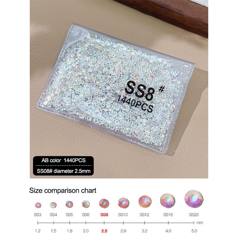 1440Pcs Mix-Size Glitter Diamond Strass Flatback Stone Gems Nail Art Decorative Accessories
1440Pcs Mix-Size Glitter Diamond Strass Flatback Stone Gems Nail Art Decorative Accessories