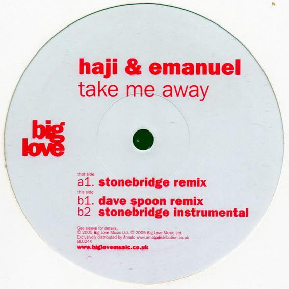 12inch Record HAJI & EMANUEL - Take Me Away (Stonebridge & Dave Sp BL024X Big Love 2006 UK Dance & Electronica Used
12inch Record HAJI & EMANUEL - Take Me Away (Stonebridge & Dave Sp BL024X Big Love 2006 UK Dance & Electronica Used