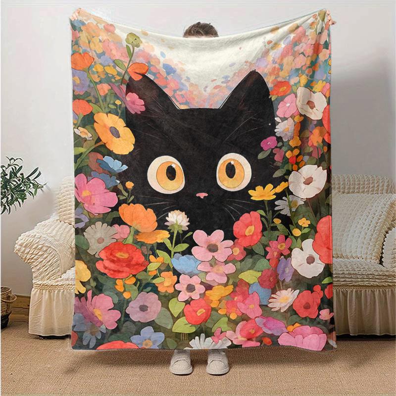1pc Flowery Black Cat Themed Blanket Seasonal Home Decorative, Living Room, Travel, Camping, Car Blankets 80x120cm
1pc Flowery Black Cat Themed Blanket Seasonal Home Decorative, Living Room, Travel, Camping, Car Blankets 80x120cm