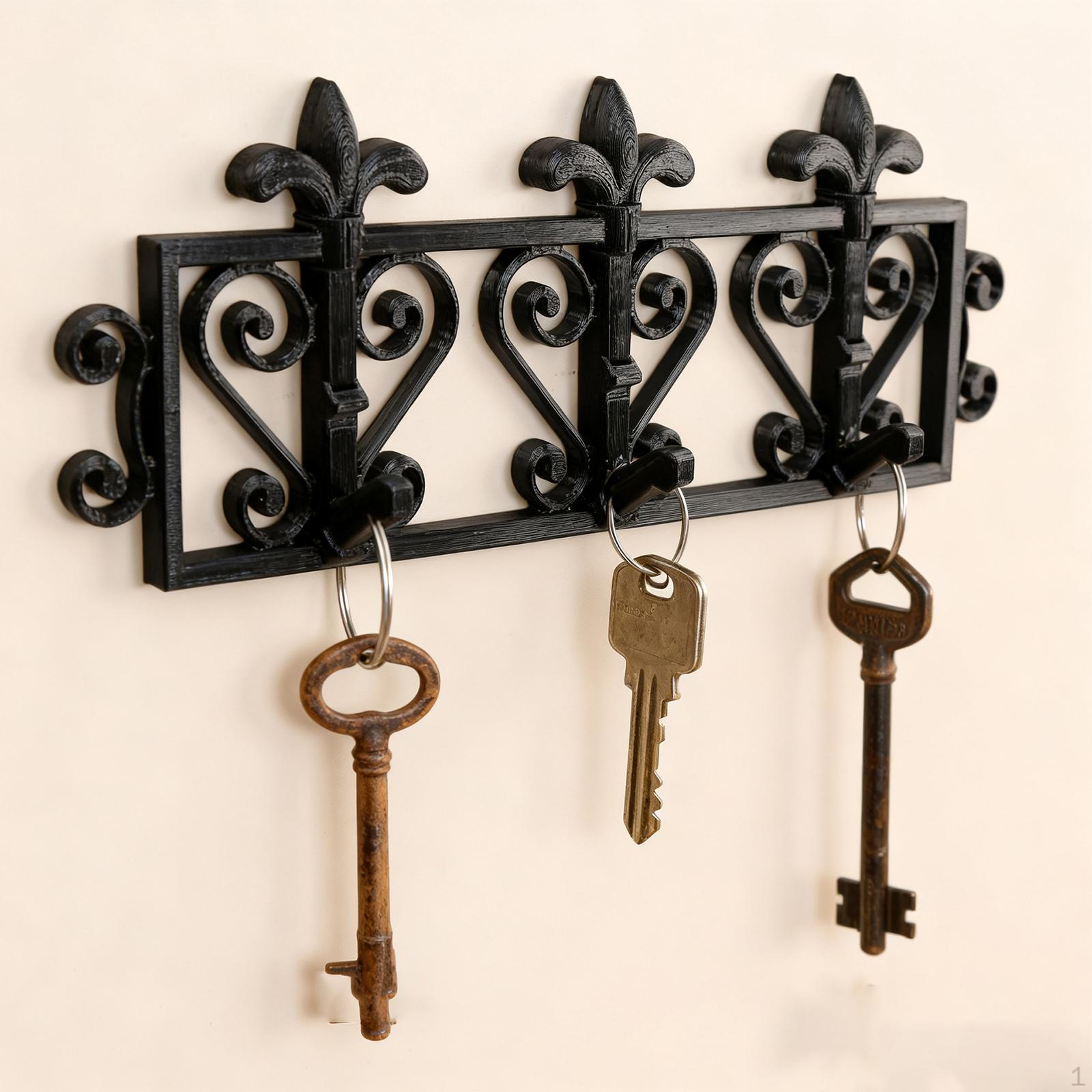 Wall Mounted Key Holder Decorative Keychain Hanger Vintage Design Organizer with Hooks Hanging
Wall Mounted Key Holder Decorative Keychain Hanger Vintage Design Organizer with Hooks Hanging