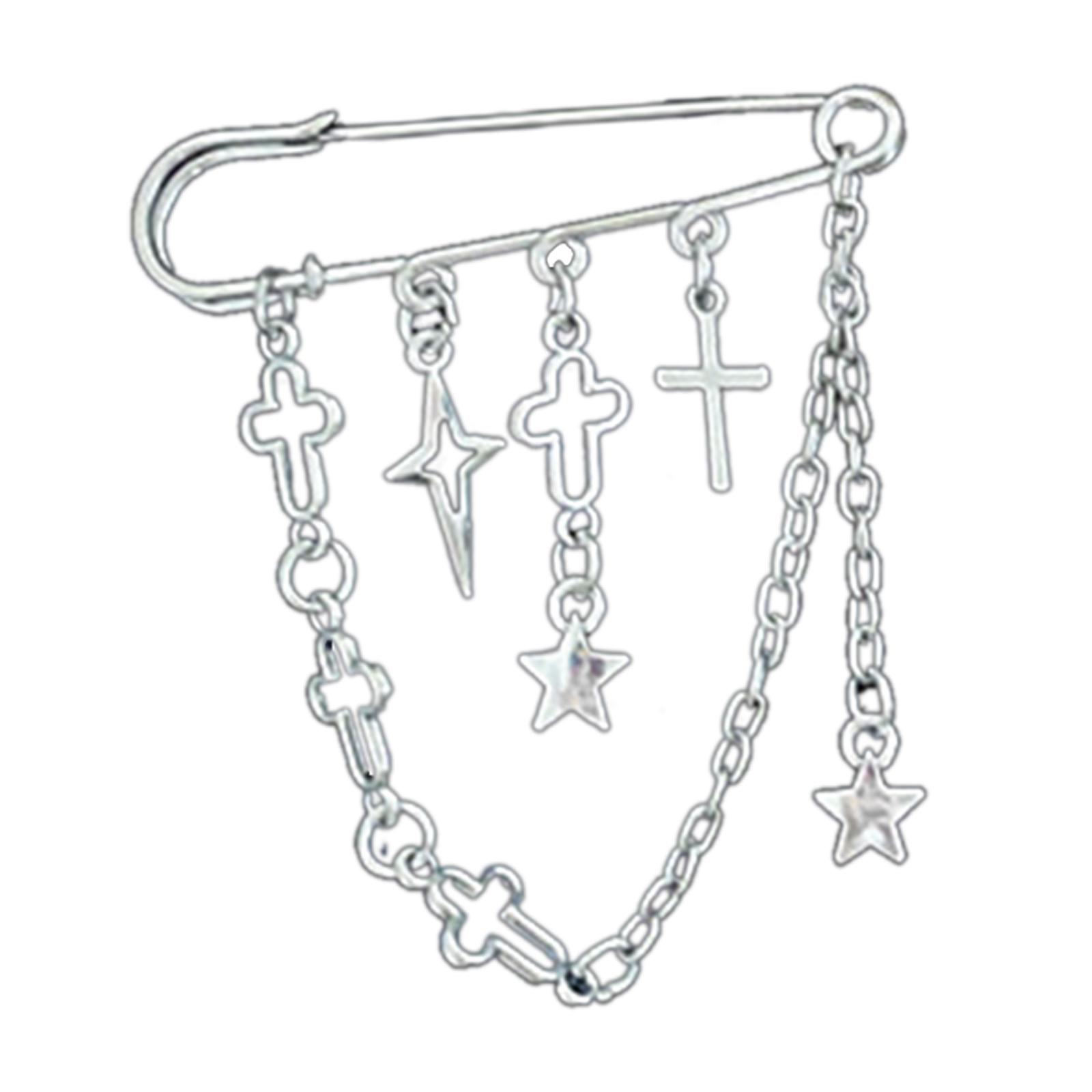 Creative Tassels Cross Pendant Brooch Butterfly Chain Safety Pins for Women Girls Stylish Bag Handbag Ornament Jewelry
Creative Tassels Cross Pendant Brooch Butterfly Chain Safety Pins for Women Girls Stylish Bag Handbag Ornament Jewelry