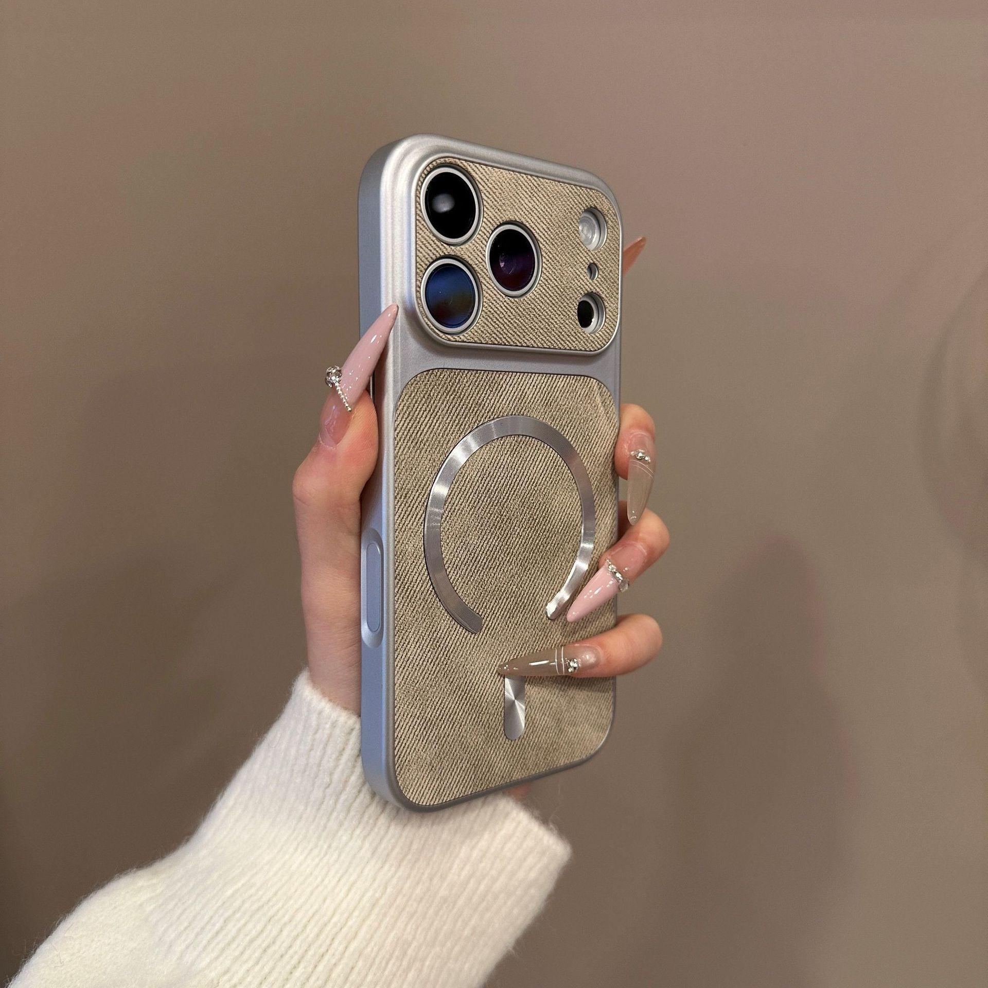 Aurora Ring Denim Texture Magnetic Phone Case for Apple 13/14/15/16/17, Large Window Design, Light Luxury Apple 13
Aurora Ring Denim Texture Magnetic Phone Case for Apple 13/14/15/16/17, Large Window Design, Light Luxury Apple 13