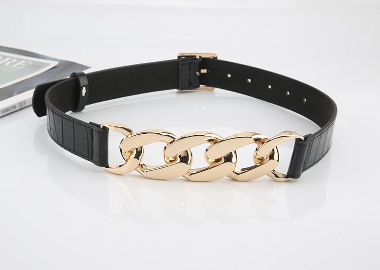 Fashion Faux Leather Belt With Metal Buckle And Chain For Casual Outdoor Wear чёрный
Fashion Faux Leather Belt With Metal Buckle And Chain For Casual Outdoor Wear чёрный