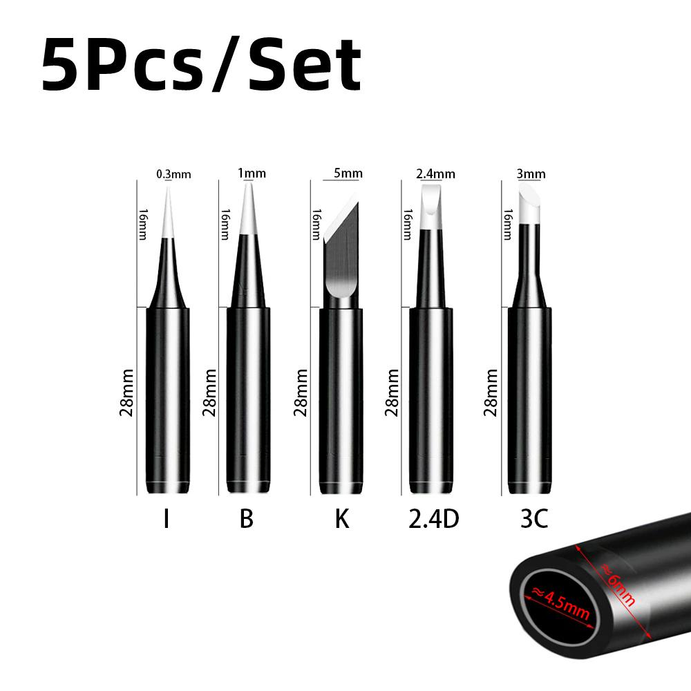 5Pcs 900M Solder Iron Station Tool Sharp Soldering Iron Head Set Inside Hot Bare Electric Soldering Iron Tip I+B+K+2.4D+3C
5Pcs 900M Solder Iron Station Tool Sharp Soldering Iron Head Set Inside Hot Bare Electric Soldering Iron Tip I+B+K+2.4D+3C