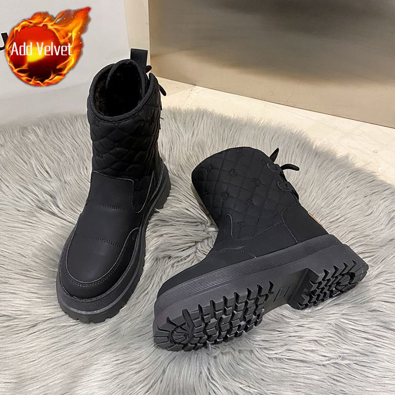 Водонепроницаемые кожаные ботинки на шнуровке на толстой подошве для женщин, зимние ботинки на флисовой подкладке, женская обувь с подкладкой, нескользящие, модные ботильоны 40
Водонепроницаемые кожаные ботинки на шнуровке на толстой подошве для женщин, зимние ботинки на флисовой подкладке, женская обувь с подкладкой, нескользящие, модные ботильоны 40