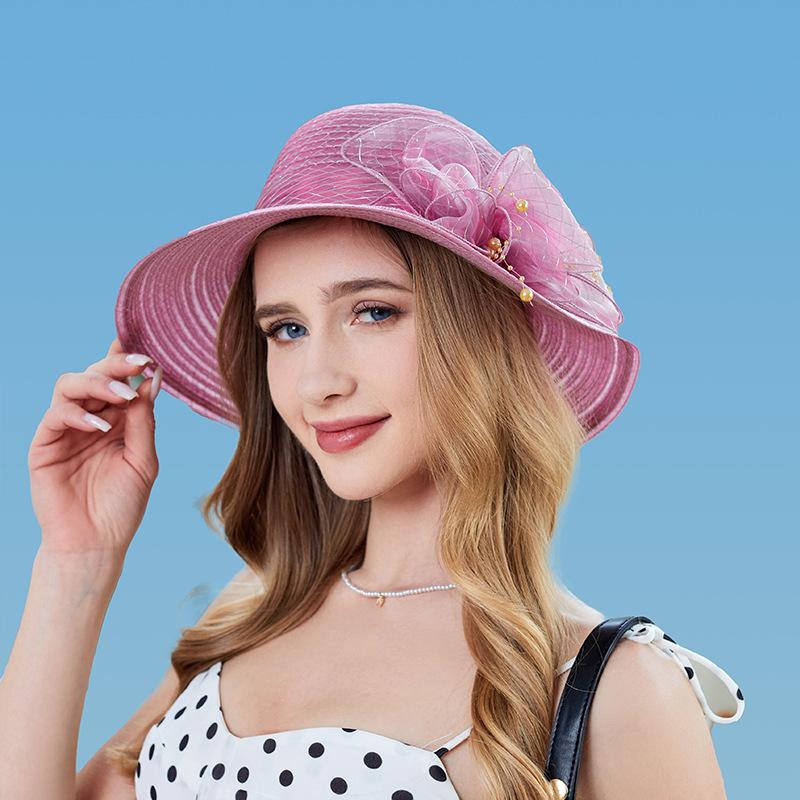 Organza Sun Hats For Women Summer Wedding Caps Elegant Floral UV Protection Church Hats 2025 New Fashion Vacation Beach Hat фіолетовий
Organza Sun Hats For Women Summer Wedding Caps Elegant Floral UV Protection Church Hats 2025 New Fashion Vacation Beach Hat фіолетовий