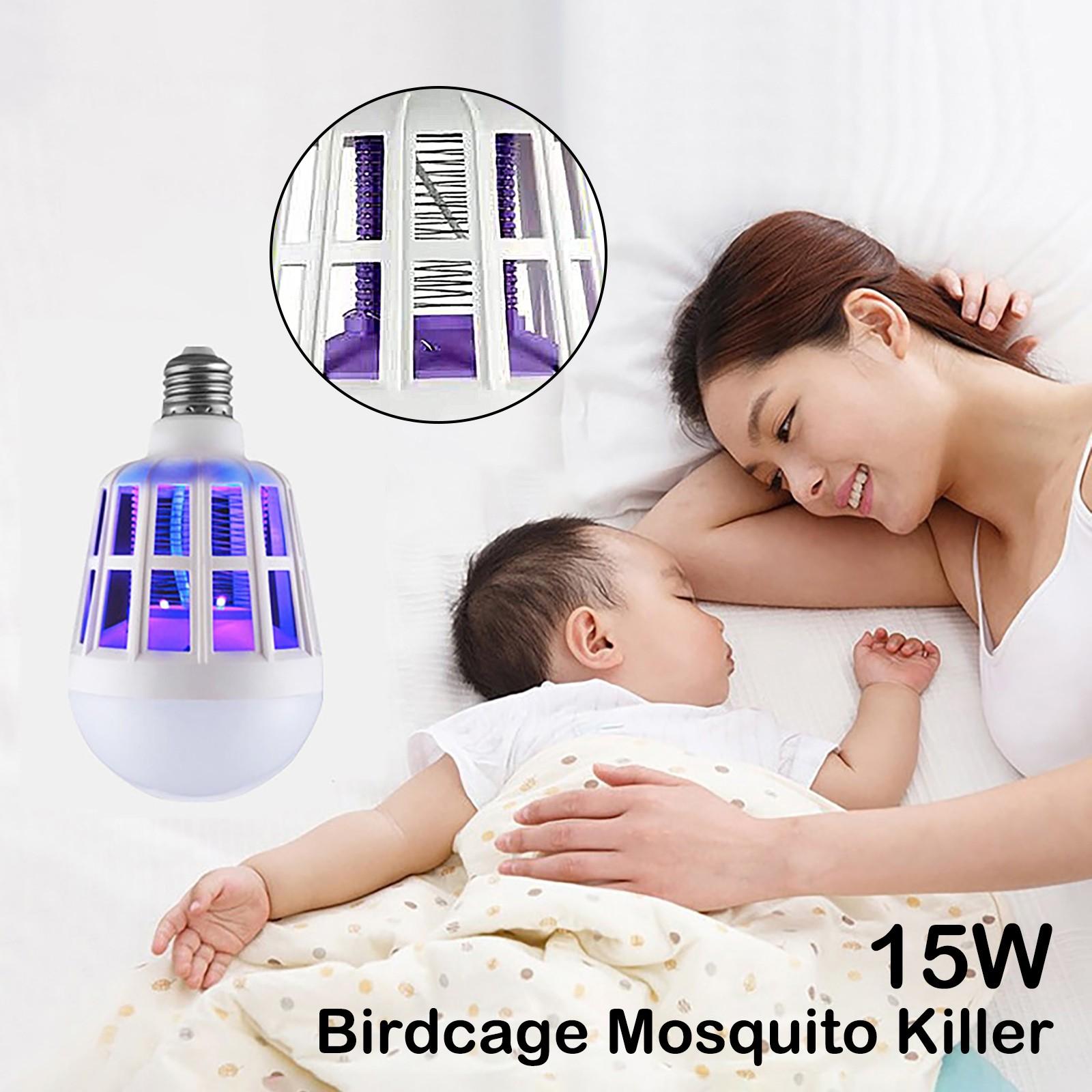 Лампа от комаров 15 Вт светодиодная птичья клетка Mosquito Kill фиолетовая лампочка 
Лампа от комаров 15 Вт светодиодная птичья клетка Mosquito Kill фиолетовая лампочка