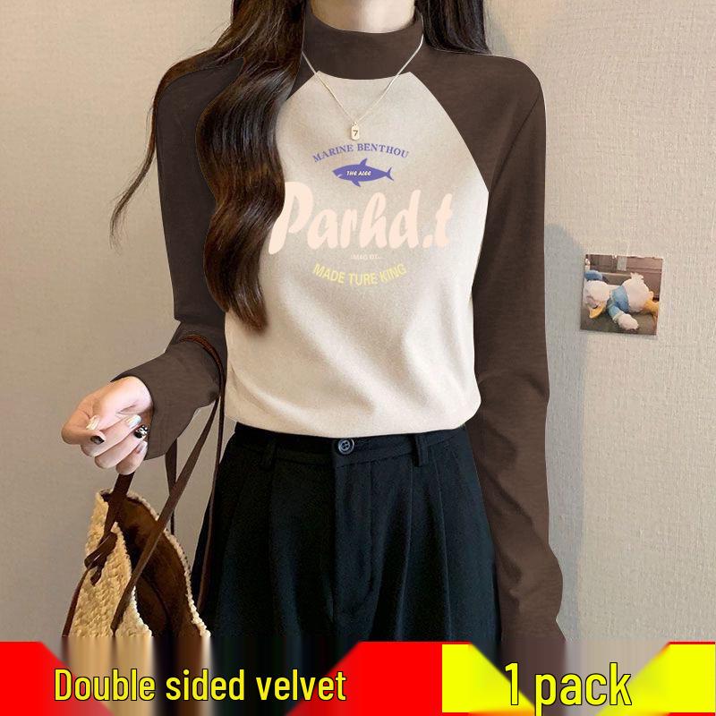 German Velvet Color Block Semi-High Neck Women s Winter Base Layer Shirt - Warm Slim Fit Stretch L (105-115 jin)
German Velvet Color Block Semi-High Neck Women s Winter Base Layer Shirt - Warm Slim Fit Stretch L (105-115 jin)