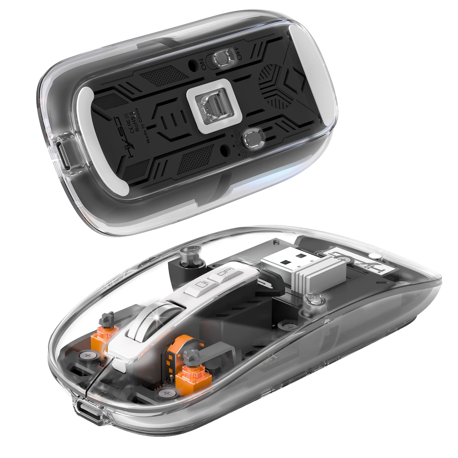 HXSJ T900 Gaming a skeleton mouse with a clear quiet wireless 3 USB connection and lightweight RGB DPI 7 magnetic transparent ergonomic compatible чорний
HXSJ T900 Gaming a skeleton mouse with a clear quiet wireless 3 USB connection and lightweight RGB DPI 7 magnetic transparent ergonomic compatible чорний