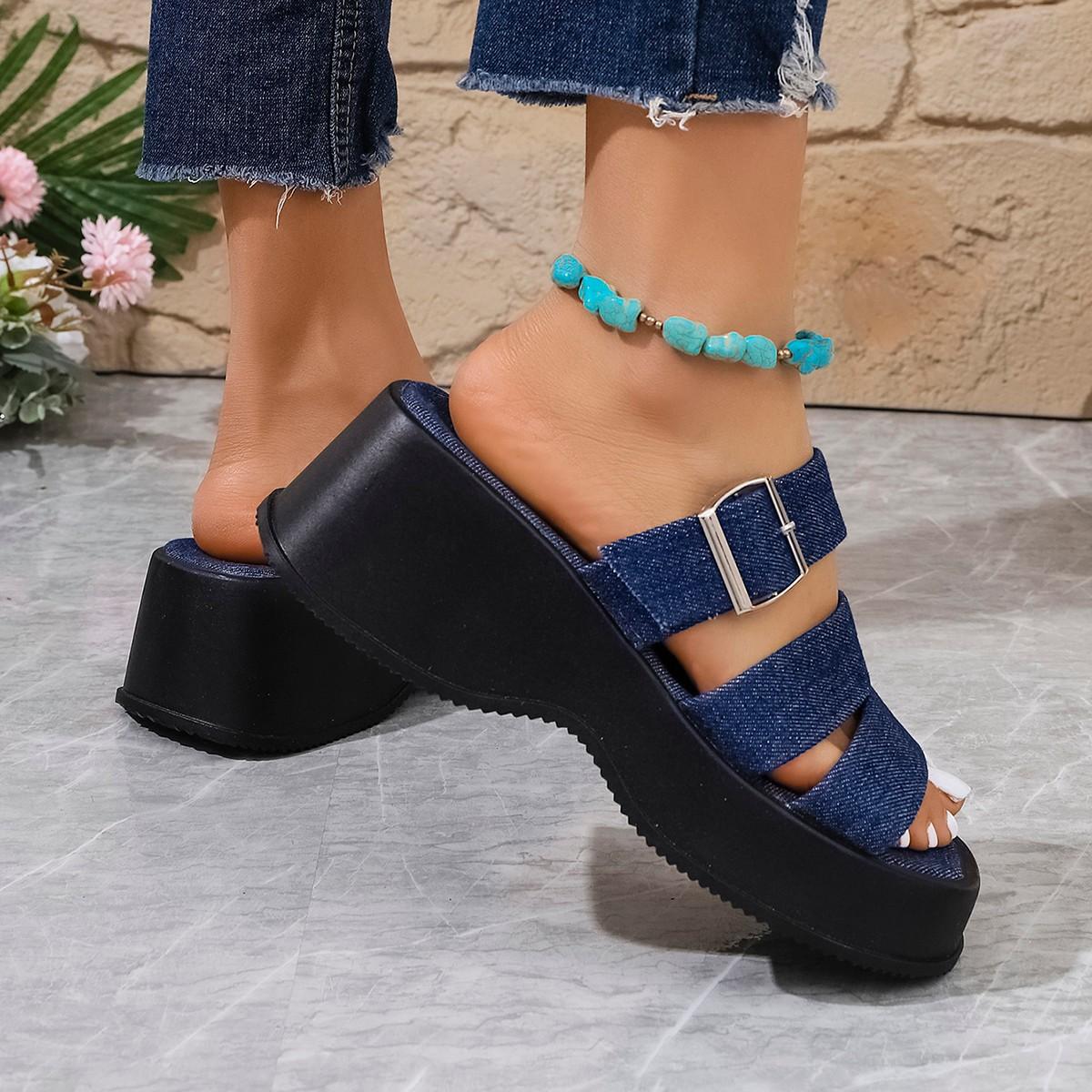 New summer one-word slope heel large size cool slippers women s outer wear fashion thick-soled beach cool slippers 36 синій
New summer one-word slope heel large size cool slippers women s outer wear fashion thick-soled beach cool slippers 36 синій