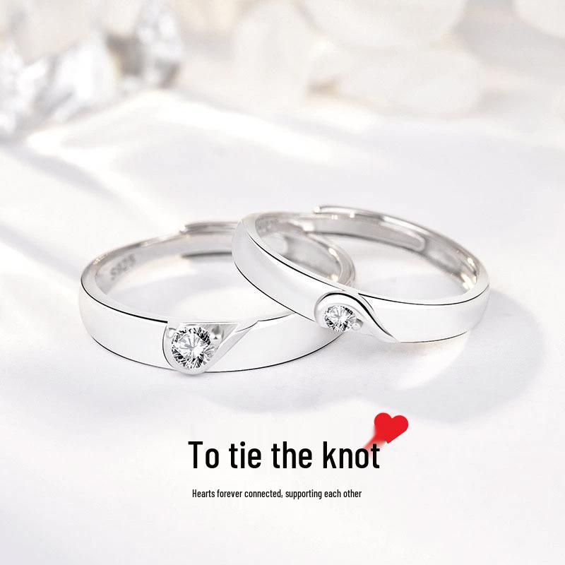 Li Ming s925 Sterling Silver Heart-Shaped Zircon Couple Rings for Men and Women - Korean Simple Engagement Wedding Bands Women s Price for ≥10
Li Ming s925 Sterling Silver Heart-Shaped Zircon Couple Rings for Men and Women - Korean Simple Engagement Wedding Bands Women s Price for ≥10