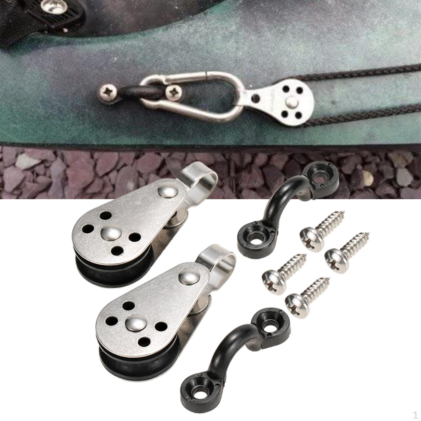 Stainless Steel Kayak Pad Eyes Kit 2 Pulley Blocks W/ Screws Accessory Nylon Gear for Replacement
Stainless Steel Kayak Pad Eyes Kit 2 Pulley Blocks W/ Screws Accessory Nylon Gear for Replacement
