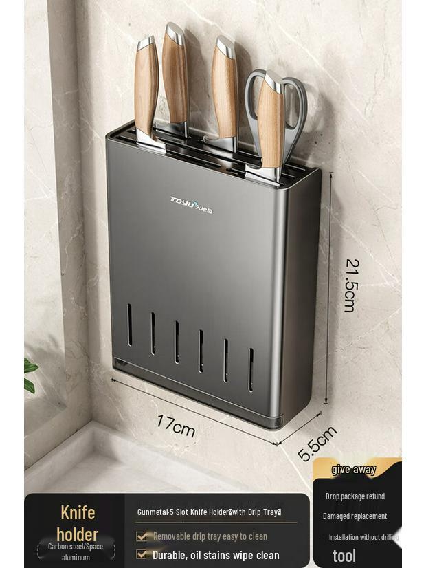 Zhaoran Wall-Mounted Kitchen Knife Holder and Storage Rack
Zhaoran Wall-Mounted Kitchen Knife Holder and Storage Rack