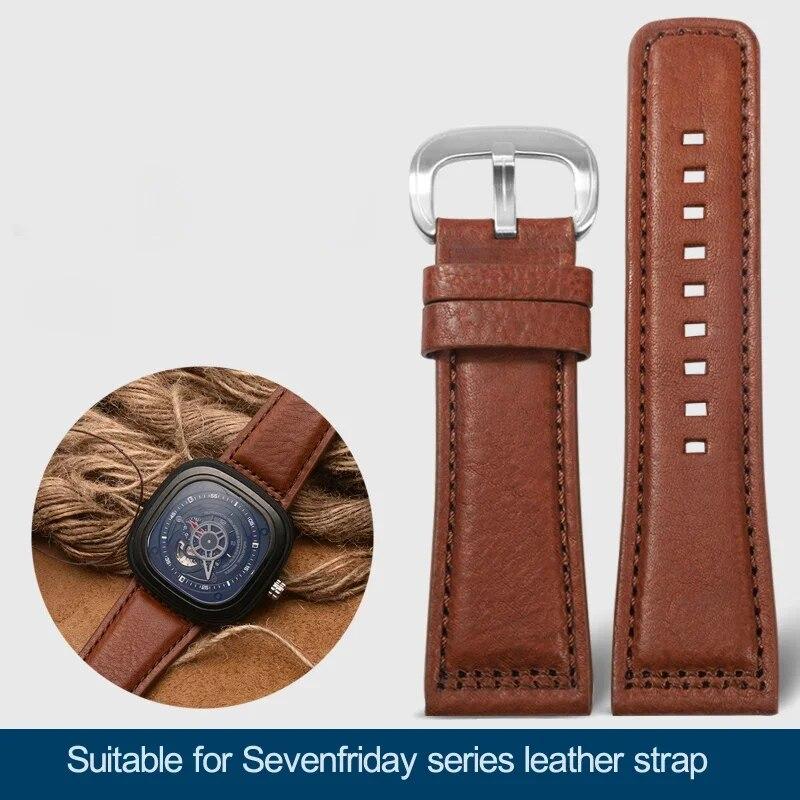 Ремешок для часов Sevenfriday S2 / P3 / m2 Ltalian из натуральной кожи, мужской коричневый, черный, красный, зеленый ремешок для часов 28 мм 28mm
Ремешок для часов Sevenfriday S2 / P3 / m2 Ltalian из натуральной кожи, мужской коричневый, черный, красный, зеленый ремешок для часов 28 мм 28mm