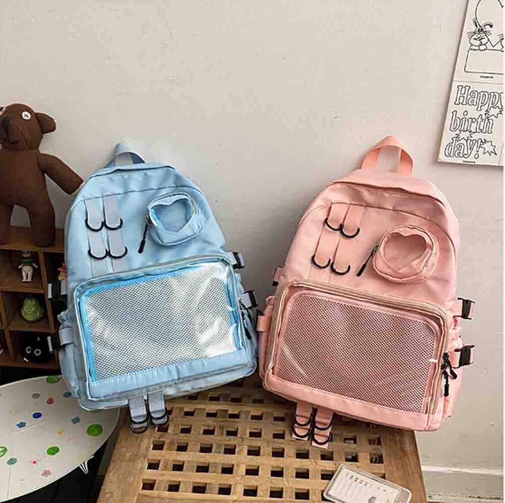 Y2K Kawaii Bag Симпатичные школьные рюкзаки для девочек Прозрачный карман Эстетическая сумка Женские повседневные модные рюкзаки большой вместимости
Y2K Kawaii Bag Симпатичные школьные рюкзаки для девочек Прозрачный карман Эстетическая сумка Женские повседневные модные рюкзаки большой вместимости