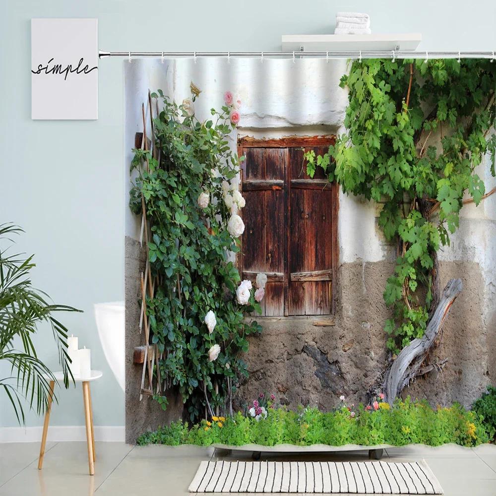 Vintage Stone Wall Flowers Shower Curtains Retro Window Plants Modern Fabric Print Garden Bathroom Decor Bath Curtain Set Hooks 90x180cm-35x70in
Vintage Stone Wall Flowers Shower Curtains Retro Window Plants Modern Fabric Print Garden Bathroom Decor Bath Curtain Set Hooks 90x180cm-35x70in