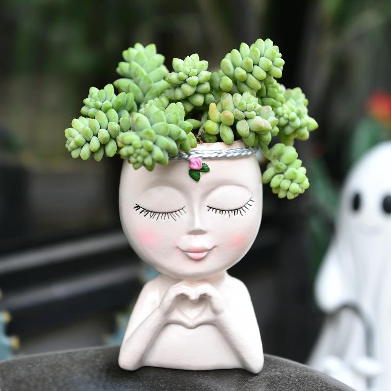 Creative Elegant Love Girl Meditation Potted Plant Embellishment Pink Rose Face Vase Indoor Outdoor Garden Decoration бежевый
Creative Elegant Love Girl Meditation Potted Plant Embellishment Pink Rose Face Vase Indoor Outdoor Garden Decoration бежевый
